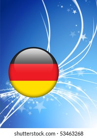 Germany Flag Button on Abstract Light Background Original Illustration