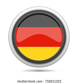 Germany Flag Button Round Vector Art Design