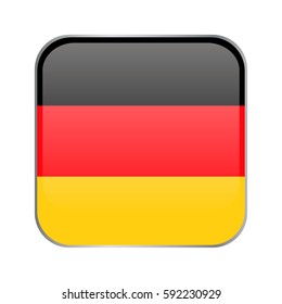 Germany Flag button. Germany flag vector eps10.