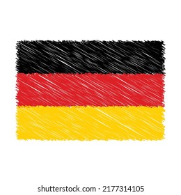 Germany flag with chalk effect vector graphics