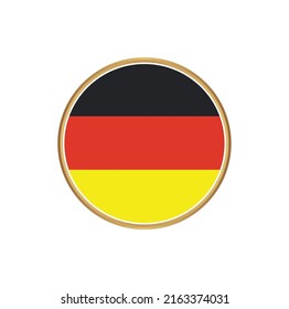 Bandera de Alemania con marco de círculo. Bandera nacional