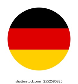 Germany flag, circle frame, round icon