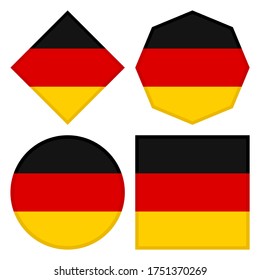 conjunto de iconos de vector de colección de bandera de alemania