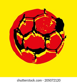germany flag color  soccer ball vector art