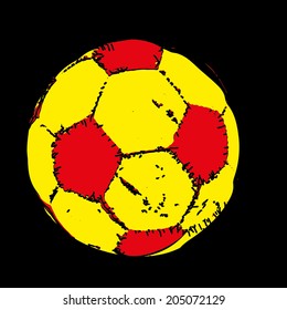 germany flag color  soccer ball vector art
