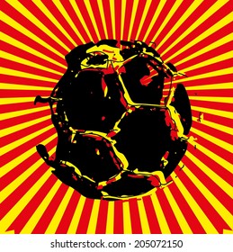 germany flag color  soccer ball vector art