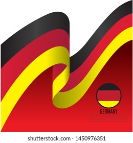 Germany flag. The colors and proportions of the original. Vector illustration.
