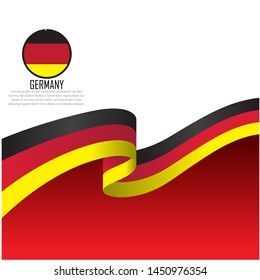 Germany flag. The colors and proportions of the original. Vector illustration.
