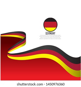 Germany flag. The colors and proportions of the original. Vector illustration.
