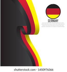 Germany flag. The colors and proportions of the original. Vector illustration.
