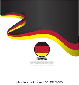 Germany flag. The colors and proportions of the original. Vector illustration.
