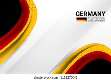 Germany flag concept background for National Independence Day and other events, Vector illustration