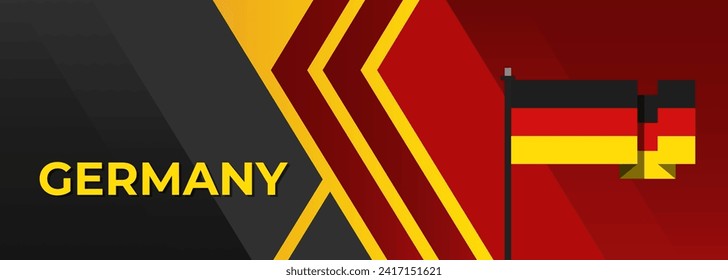 Germany flag corporate vector illustration, Germany national day banner design. Germany graphics design, Deutschland German flag theme art web background. Germany for Abstract pattern black red yellow