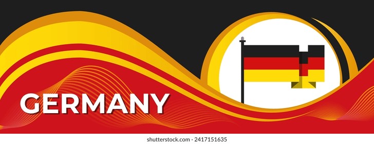 Germany flag corporate vector illustration, Germany national day banner design. Germany graphics design, Deutschland German flag theme art web background. Germany for Abstract pattern