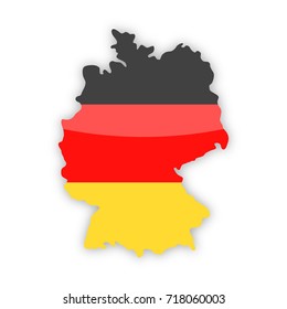 Germany Flag Country Contour Vector Icon - Illustration