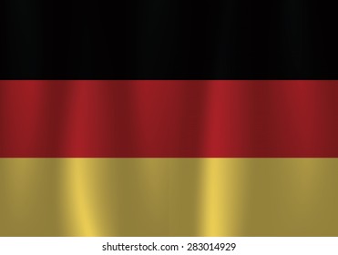 Germany flag, flag of Germany, curtain satin wave flag vector