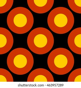 Germany flag design concept. Seamless geometric pattern. Circles painted by colors from Germany national flag