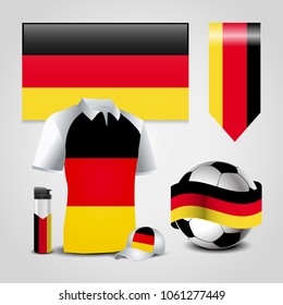 Germany flag design icons set 