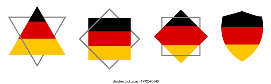 Deutschland Flagge Design Vektorgrafik. 