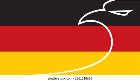 Germany flag with eagle illustration