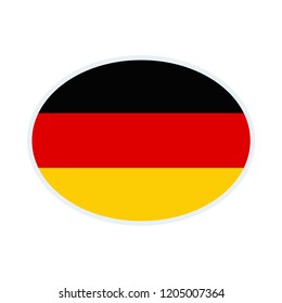 Germany flag. Germany ellipse flag.