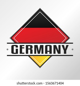 Germany Flag Emblema. Vector Design National. Illustration Country Symbol.