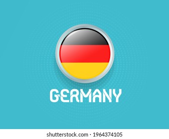 Bandera de Alemania para el evento Euro 2020. Eurocopa de fútbol 2020.	
