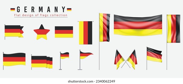 Germany flag, flat design of flags collection