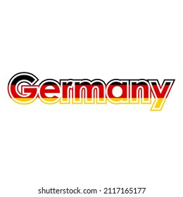 Germany flag font vector graphics