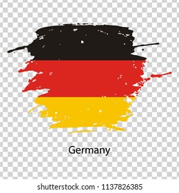 germany flag in the form of a paint stain on a transparent background 