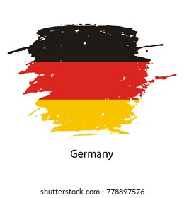 germany flag in the form of a paint stain