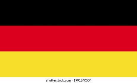 Germany flag - German national symbol. Isolated vector in official colour or colors.