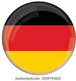  Bandera de Alemania con Botón redondeado brillante para la selección de fútbol y emblema nacional