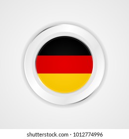 Germany flag in glossy vector icon.