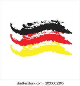 Germany flag hand drawn grunge style on white