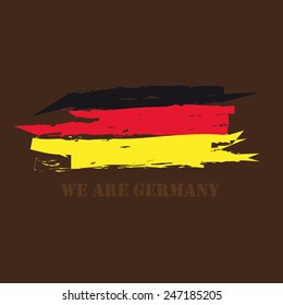 Germany Flag Hand Drawn With Text We Are Germany
