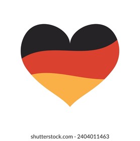 germany flag in heart illustration isolated
