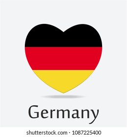 Germany Flag in Heart Shape