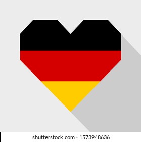 Germany flag heart shape icon