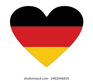 Germany flag heart shaped. vector