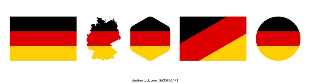 Germany flag holidays stickers icon set