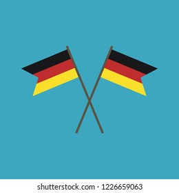 Germany flag icon in flat design. Independence day or National day holiday concept.