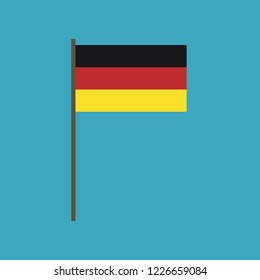 Germany flag icon in flat design. Independence day or National day holiday concept.