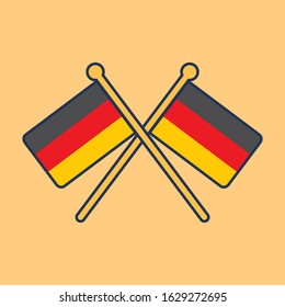 Germany Flag Icon Flat Style