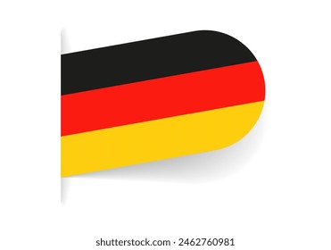 Germany flag icon, logo or tag. German national symbol banner. Vector illustration.