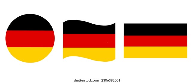 Icono de la bandera de Alemania. Ilustración vectorial del conjunto de elementos de la nación de Alemania