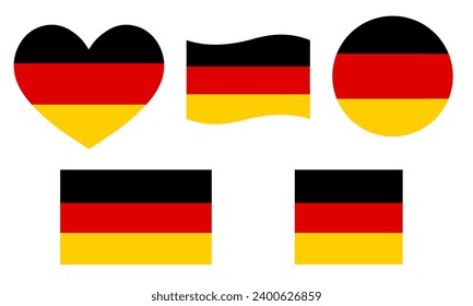 Icono de la bandera de Alemania. Ilustración vectorial del conjunto de elementos de la nación de Alemania