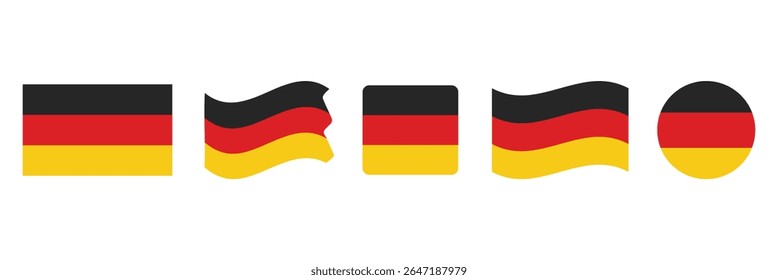 Germany flag icon. Germany nation element set vector ilustration