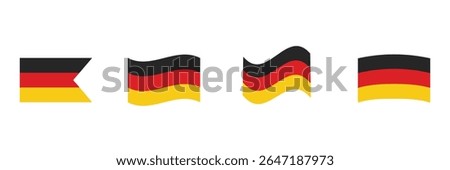 Germany flag icon. Germany nation element set vector ilustration