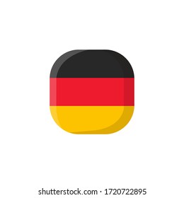 Germany Flag Icon , National Flag Square Symbol .